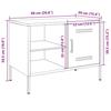 VidaXL TV Furniture 2 Pcs Black 68x39x50.5 Cm Steel, TV Stand, TV Buffet, Multimedia Cabinet, TV Bench, Hi-fi Cabinet 842995