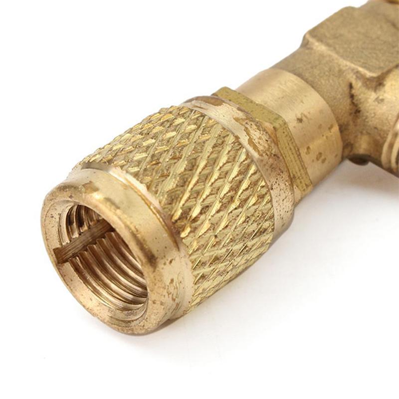 R410A Copper Flow Control Valve for Refrigerant Charging Hose Red Knob