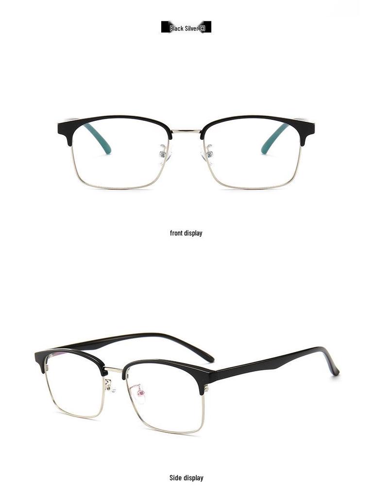 Trendy Round Semi-Rimless Ultralight Eyeglass Frames for Men & Women