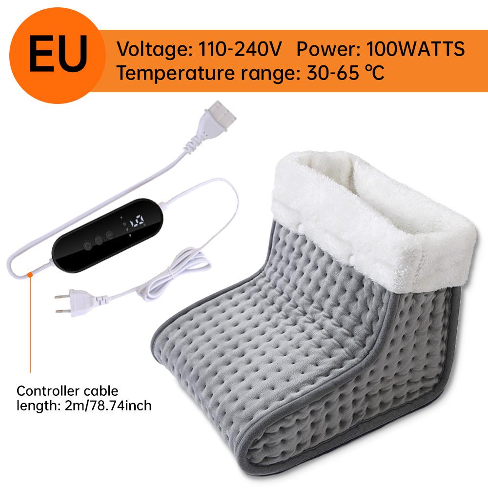 Electric Foot Heating Pad Washable Feet Warmer Heater Soft Plush Thermal Blanket Foot Warming Mat for Home Office Bedroom
