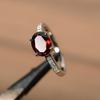 Womens Ring 925 Sterling Silver Band with Oval Cut Natural Red Garnet Gemstone For Engagement,Anniversary & Wedding Wear Ring