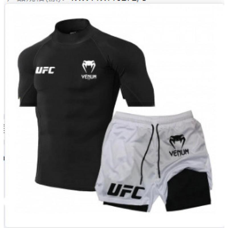 MMA Boxing Shorts Set Men Women - Stretchable Athletic Training Gear Muay Thai Kickboxing Wrestling Fitness