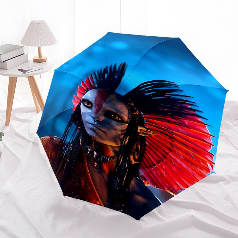 

Native American Inspired Feather Headdress with Automatic Opening Umbrella Foldable 3 Tier Design, 8 Bone Iron Frame Outdoor Umbrella, Perfe