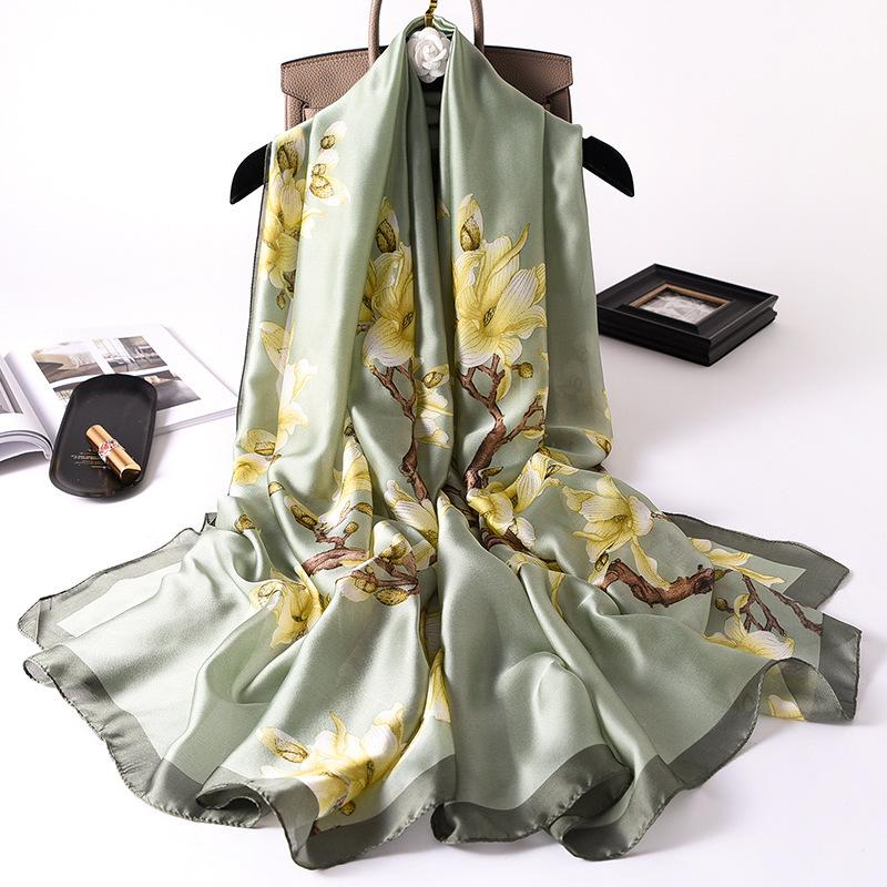 New Sunscreen Scarf for Women New Silk Satin Versatile Summer Sunscreen Silk Scarf Mother's Day Gift