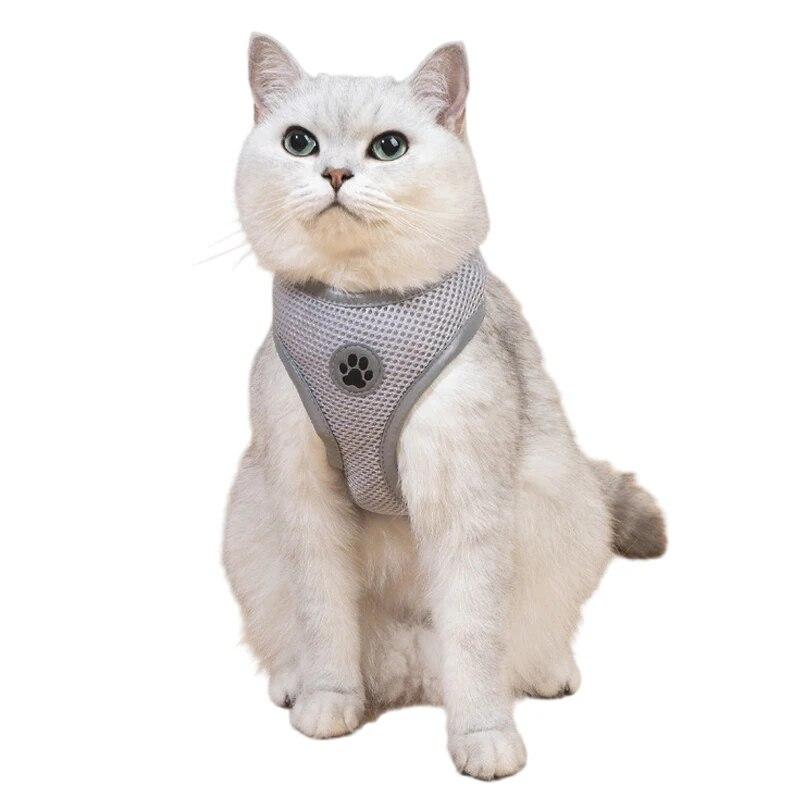 Cat Harness Leash Set Reflective Puppy Pet Walking Lead Leash Escape Proof Kitten Harness For Cats Small Dogs Cat Accessories