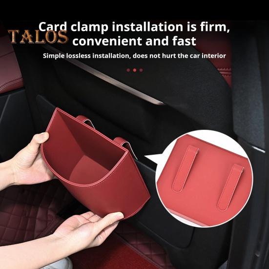 Car Seat Side Organizer Multi-Functional Storage Box for Car Doors And Backs Faux Leather Cell Phones Sunglasses Gadgets for Car Enthusiasts