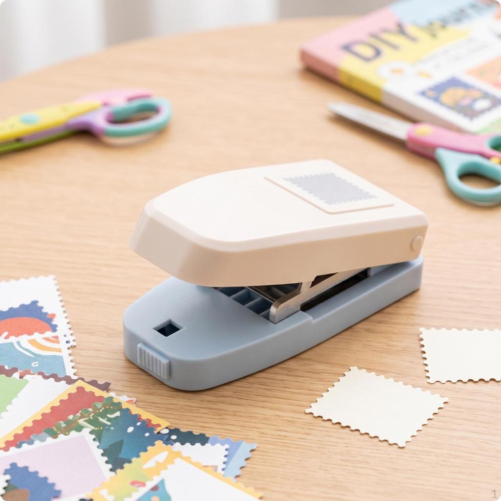 Embossing Punch Compact Tool with Locking Mechanism Space Saving Stamp Stamper for