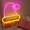 LED Neon Christmas Hat Night Light Valentine's Day Confession Sign Light Battery USB Dual Power Night Light for Christmas Weddin