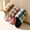 Retro Plaid Cotton Slippers Autumn and Winter 2025 New Indoor Home Home Thick Bottom Plush Warm
