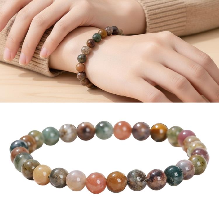Versatile Agate Bead Hand Chain Jewelry Multi Color Beaded Bracelet Ideal For Office Parties And Holiday