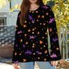 Modische, bedruckte Strickjacke mit langen Ärmeln und Knopfleiste für Damen
