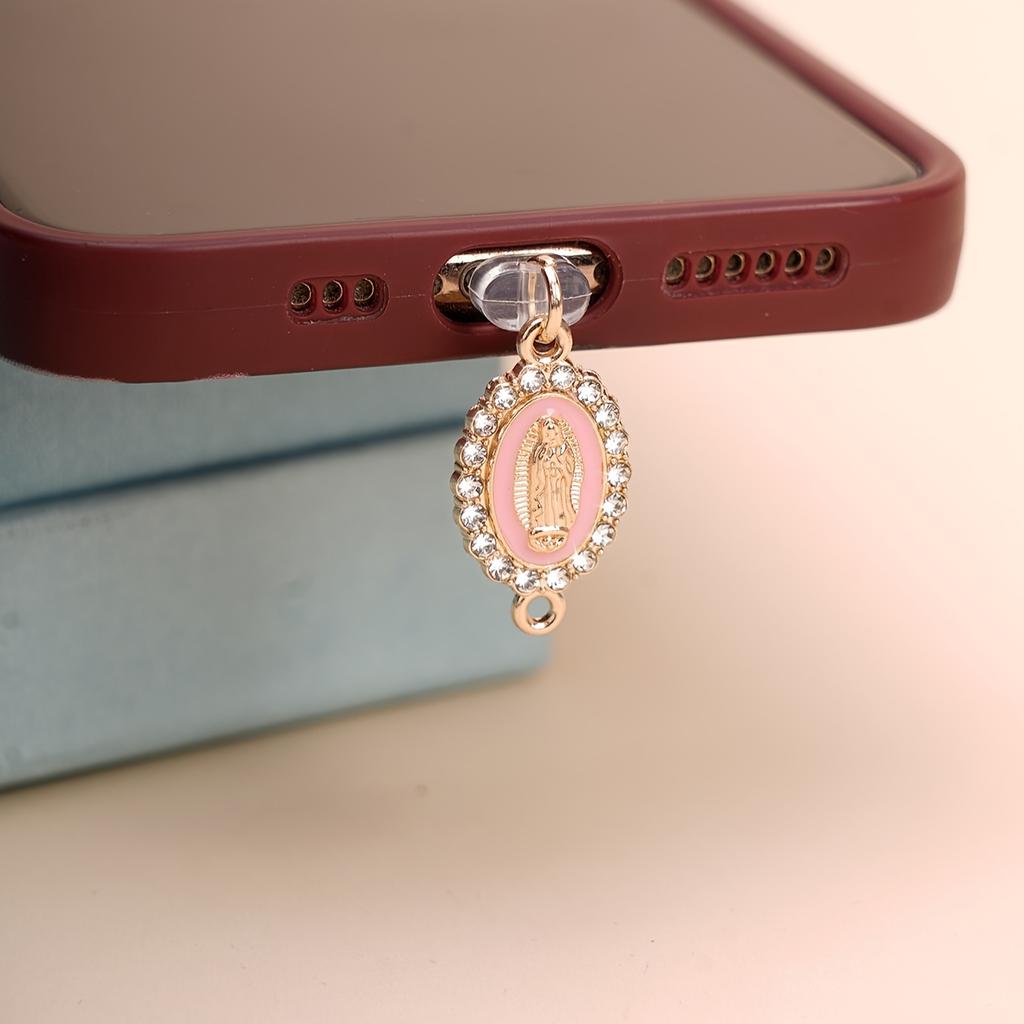 1 Stück Jungfrau Maria Anhänger Handy Staubschutzstecker - Dekorativer Anhänger