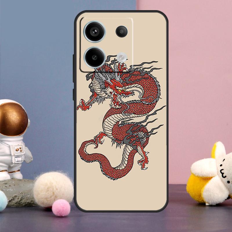 

Japanese Dragon Style Cover For Xiaomi Redmi Note 13 12 11 9 10 Pro 12S 11S 10S 9S Redmi 13 12 10C 12C 13C Case Redmi Note 9 Pro
