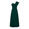 Women One Shoulder Sleeveless Maxi Dress with Side Slit and Ruffle Detail Elegant Evening Gown for Casual and Formal Occasions