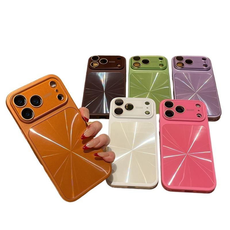 High-End Solid Color Aurora Window Case for iPhone 17, 16 Pro Max, 15, 14