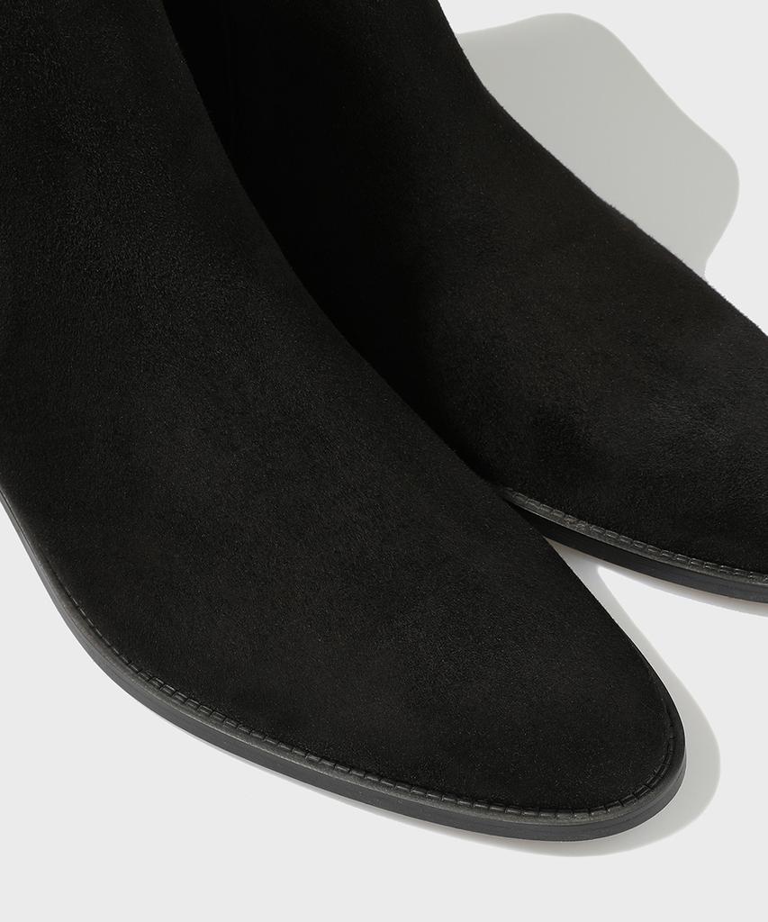 Firenze Atelier Slimline Black Sole Suede Chelsea Boots 3332-Qs [Black]