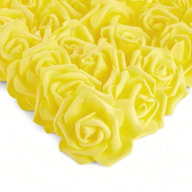 50/100PCS Artificial Flower Foam Rose Bouquet Festival Wedding Bride Bouquet Decor DIY Gift Wreath Outdoor Garden Party Ornament