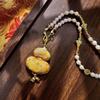 Exquisite Brocade Gourd Necklace High-end Embroidered Neck Pendant  Daily