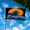 2D Door Banner One Vintage for Surfing Flag - a Decorative Piece Featuring Bold Text on a Black Backdrop. Made from Durable Polyester Fabric, This Wea