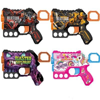 Graffiti Children Foam Blaster with 8 EVA Soft Bullets Air Blaster Gun Indoor Outdoor Safe Shooting Game Airsoft Pistol Boy Gift