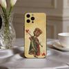 S-Skeleton Q-Queen of Hearts CARD Phone Case For iPhone 17,16,15,14,13,12,11 Plus,Pro Max,XS,Soft Silicone Black Cover