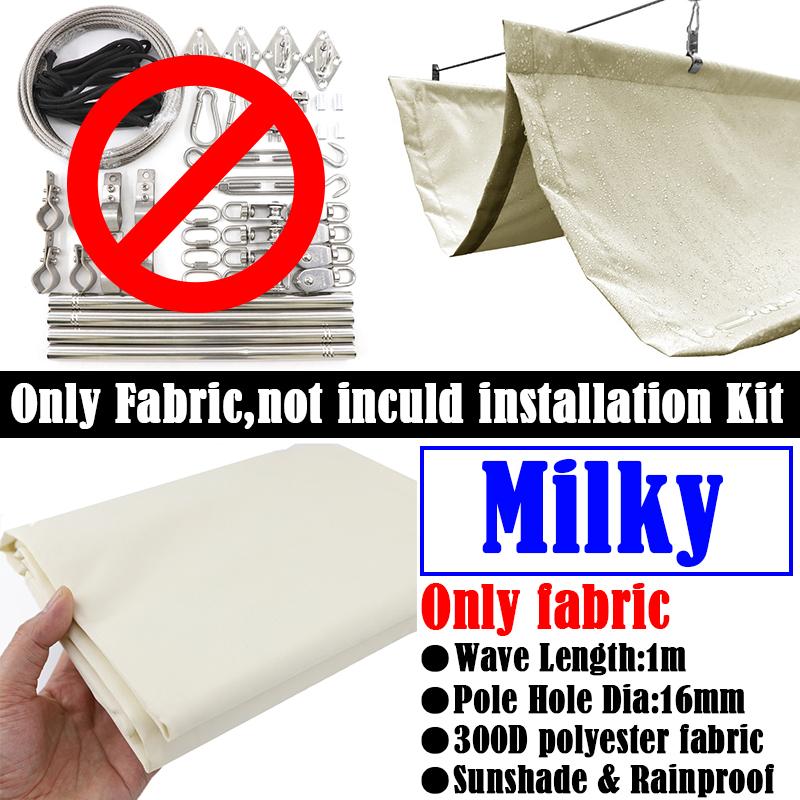 Tkanina poliestrowa 300D Wodoodporny Żagiel Teleskopowy Falisty Letni Pergola na Dziedziniec Zacieniający Baldachim Rozsuwana Markiza Zewnętrzna