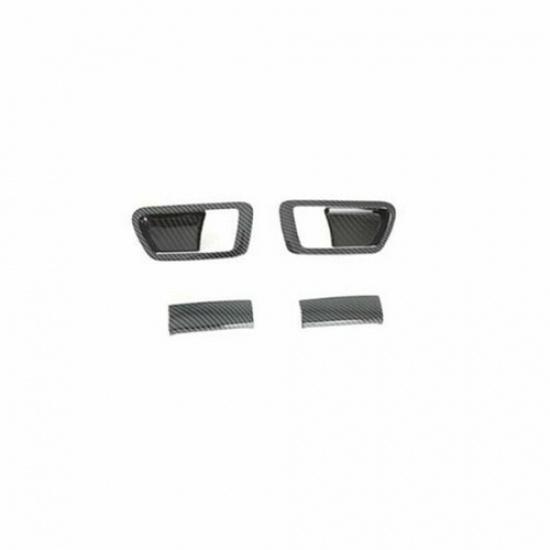 4PCS Inner Door Handle Bowl Cover Trim For Toyota Sienna 2015-2020 Carbon Fiber