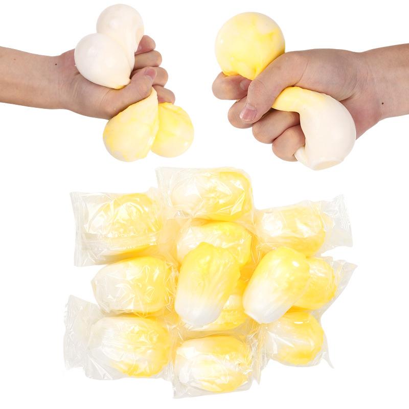 Simulation Vegetable Stress Relief Toy Slow Rebound Chinese Cabbage Carrot White Radish Fidget Squeeze Toy