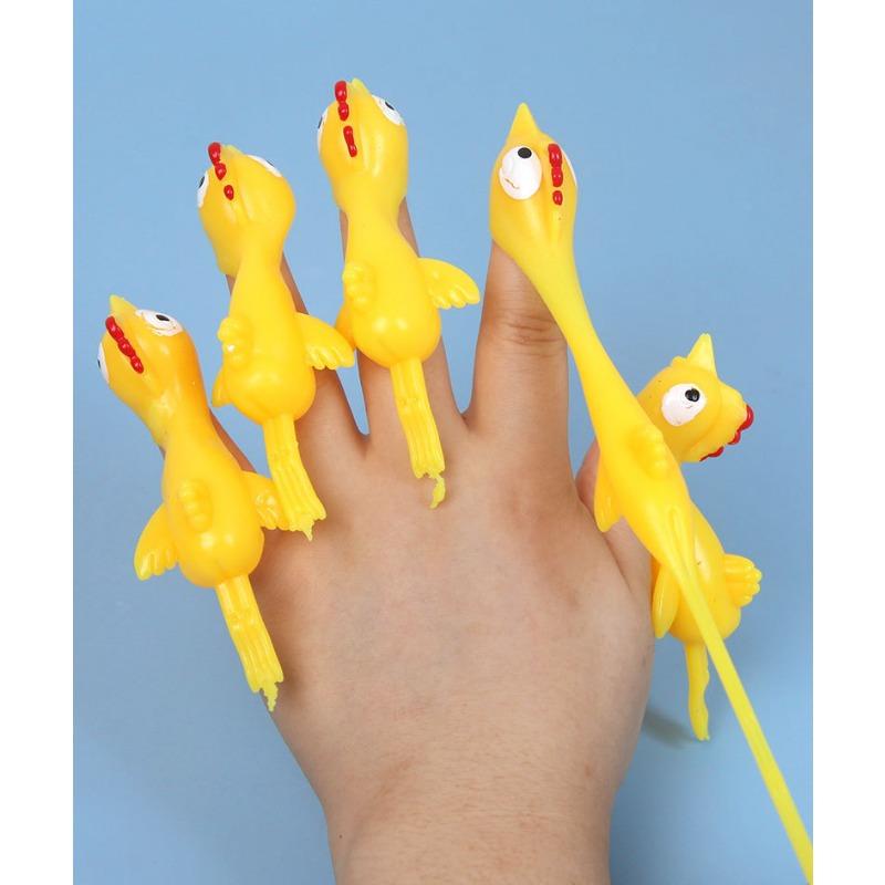 Finger Ejection Chick Decompression Toy Children's Trick Funny Gadgets Decompression Artifact Creative
