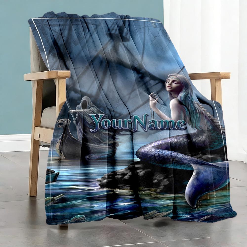 Gothic Illustrations Personalized Text Blanket Throw Personalized Blanket Durable Comfort Great for Picnics Home Decor Sofa Office for All Occasions