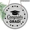 2D Flat Aluminum Graduation-themed Wall Hangings, Available in Multiple Sizes, Featuring A Black and White Badge-style Design, Are A Perfect Choice