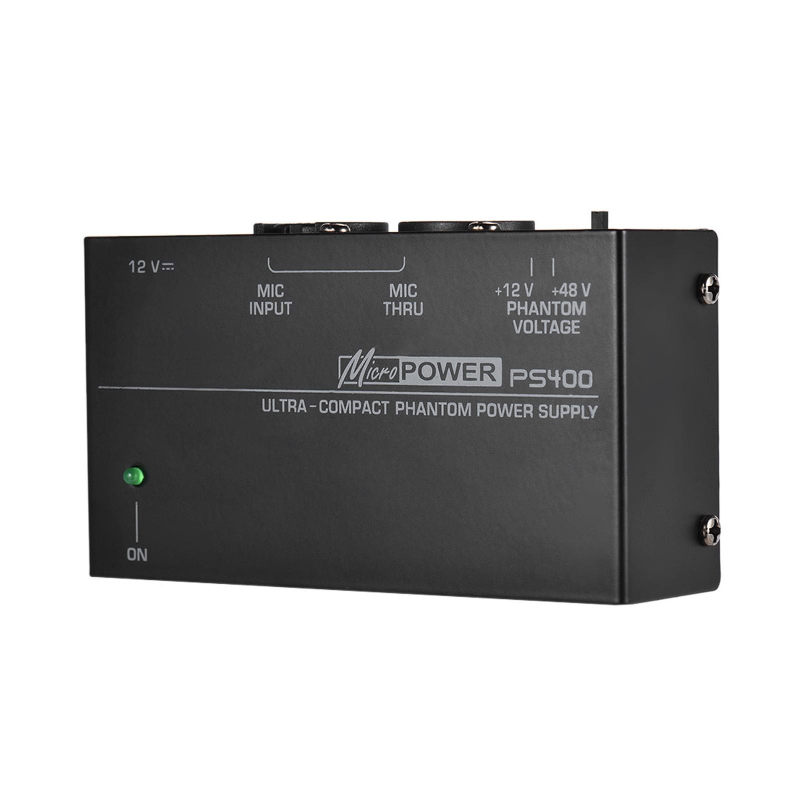 

Фантомне живлення для мікрофона 48В 12В Мікрофон Низький рівень шуму Звуковий пристрій Металевий корпус Мікрофонне живлення Фантомна коробка для