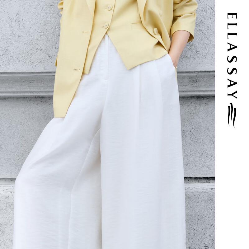 ELLASSAY 2026 Spring Lyocell Double Pleated Wide-Leg Casual Pants