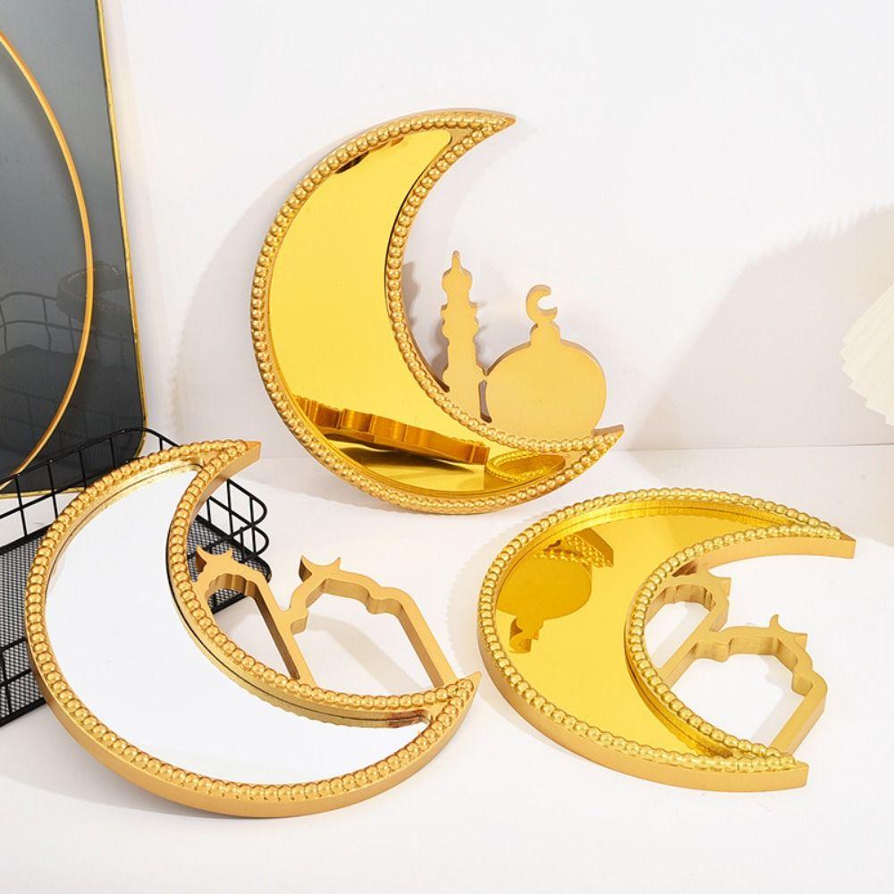 Moon Shaped Moon Food Serving Tray Elegant Eid Candy Dish Ramadan Decorative Tray  Eid Celebration