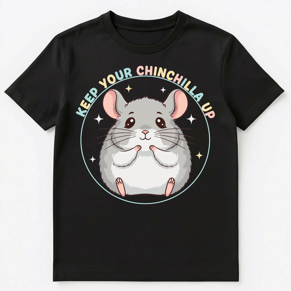 Keep Your Chinchilla Up Cute Motivational Design Unisex T-Shirt