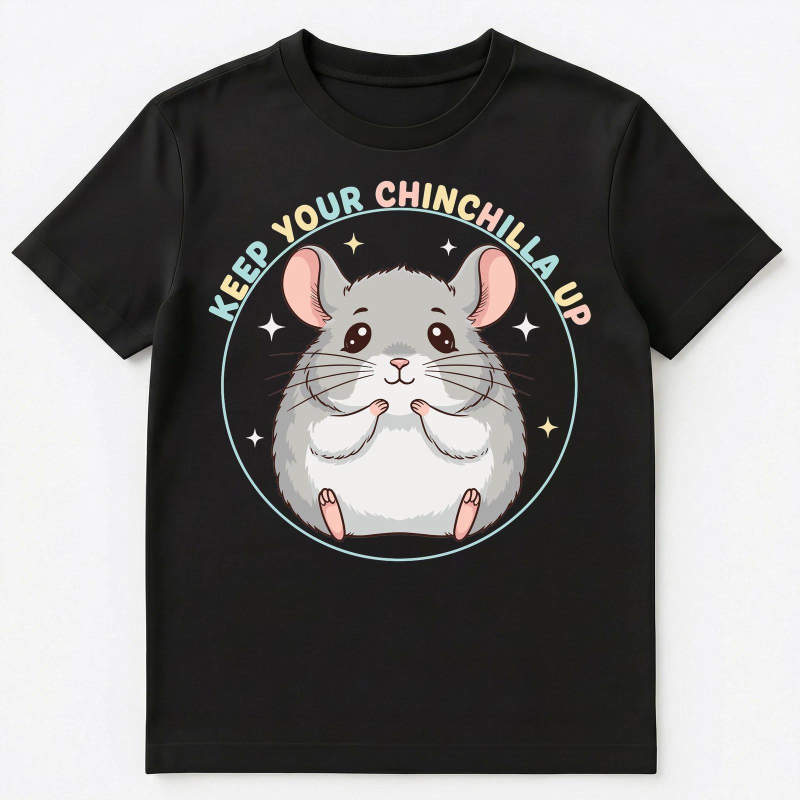 

Keep Your Chinchilla Up Cute Motivational Design Unisex T-Shirt 2XL