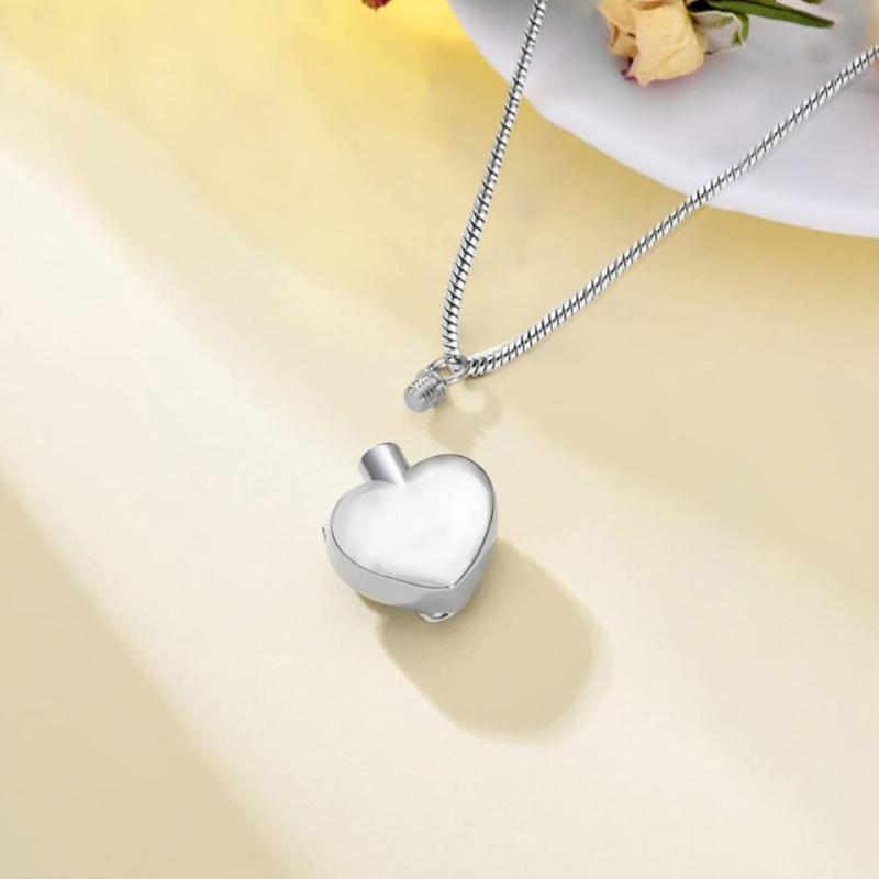 Colar Memorial Recipiente para Cinzas Medalhão Cremação Joia de Pescoço para Cinzas/Cabelo Colar Medalhão Elegante para Mulheres Homens