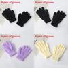Simple Solid Color Adult And Children Winter Warm And Windproof Plush Gloves For Winter Outdoor Activities