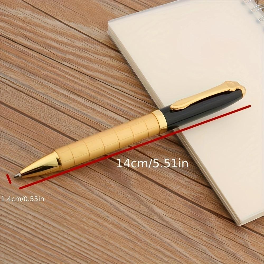 High quality rotary 1.0mm metal ballpoint pen, daily writing signature pen (black ink)