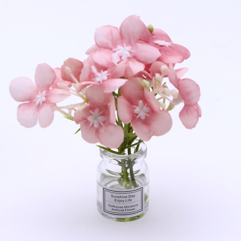 Doll House Miniature Mini Potted Flowers Green Potted Plant Model Toys For Dollhouse Accessories Decoration