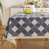 Cotton and Linen Tablecloth Fabric Net Red Girl Heart Plaid Desk Mat Rectangular Small Fresh Coffee Table Mat Table Cloth