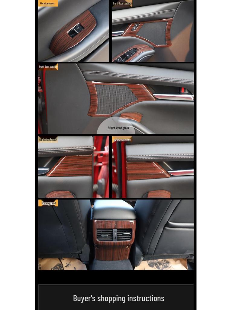 Mazda 3 (2020-2023) Pfirsichholz Kohlefaser Interieur Panel Aufkleber Set