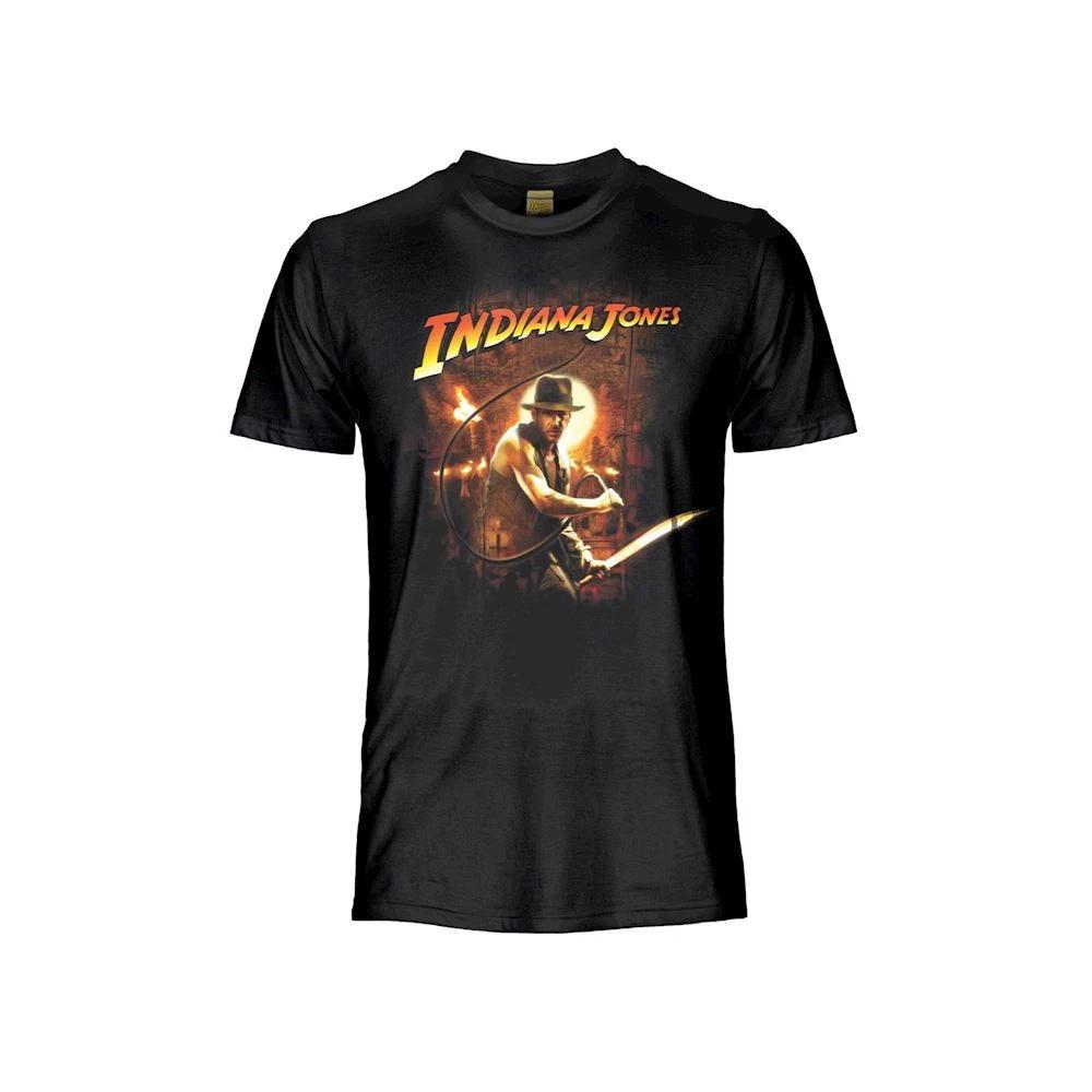 Indiana Jones Original Official T-Shirt Jersey Black T-Shirt- M