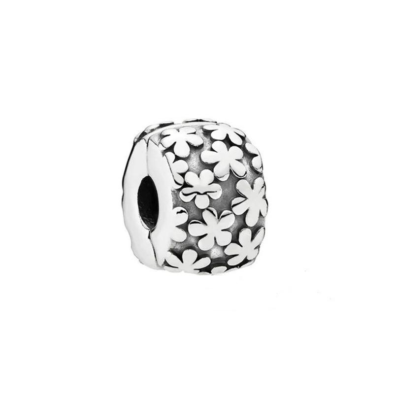 Pandora Flower Burst Clip Flower Daisy Fixing Buckle 925 Silver Pendant Unisex Couple Style Silver 790533 серебряный