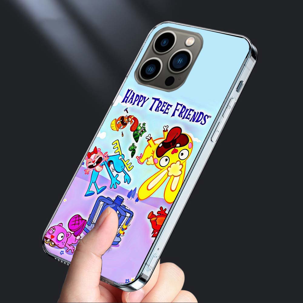 Happy Tree Friends Phone Case For Iphone 16E 15 Pro 14 Plus 17E 16 17 Pro Max Air 11 12 13 Mini Shockproof Capa Cute Cover TP