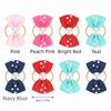 20Pcs Polka Dot Pattern Pet Hair Bows Soft Elastic Band Assorted Color Pet Grooming Bows Bowknot Shape Skin-Friendly Texture