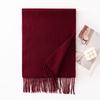 Autumn and Winter New Solid Color Scarf for Women Versatile Neck Scarf Thickened Warm Shawl Simple Tassel