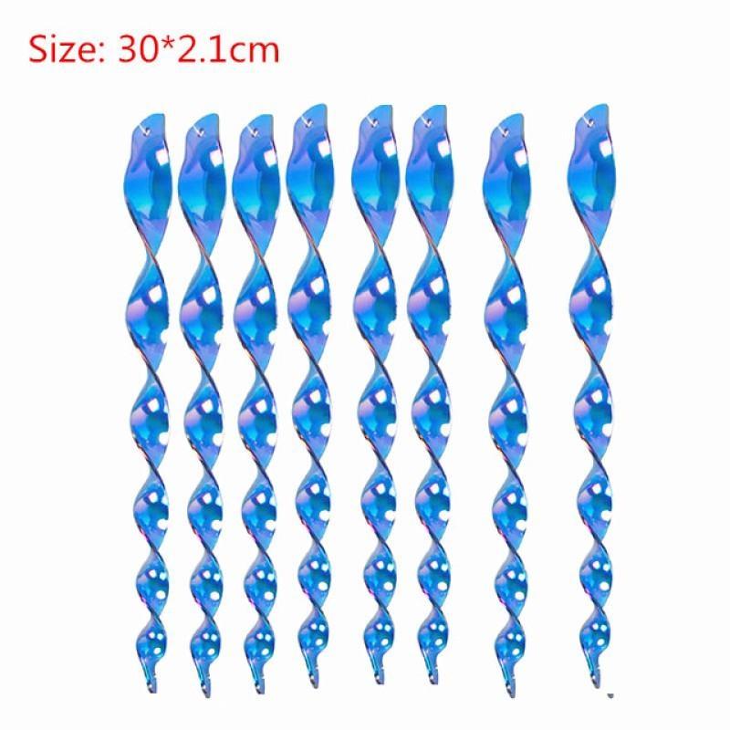 10Pcs Reflective Bird Deterrent Rods 30cm Hanging Bird Repellents Reflective Wind Spiral Rod Garden Anti-bird Protection