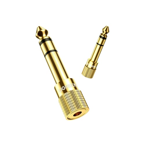 UGREEN 3.5mm To 6.35mm Conversion Adapter Audio Cable Stereo Mini Plug (Female) Stereo Standard Plug (Male) 24K Gold Plated Connector 3.5mm To 6.35mm