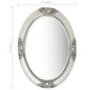 Baroque Style Wall Mirror 50 x 70 cm Silver
